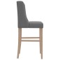 vidaXL Taburetes altos 2 uds madera maciza de caucho y tela vidaXL Taburetes altos 2 uds madera maciza de caucho y tela