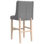 vidaXL Taburetes altos 2 uds madera maciza de caucho y tela vidaXL Taburetes altos 2 uds madera maciza de caucho y tela