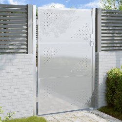vidaXL Puerta de jardín de acero inoxidable 100x150 cm