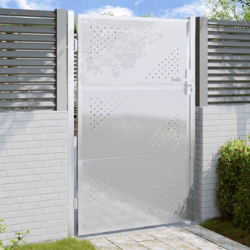 vidaXL Puerta de jardín de acero inoxidable 100x150 cm vidaXL Puerta de jardín de acero inoxidable 100x150 cm