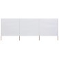 vidaXL Paravientos de playa de 3 paneles tela blanco arena 400x160 cm