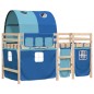 vidaXL Cama alta para niños con túnel madera pino azul 90x190 cm vidaXL Cama alta para niños con túnel madera pino azul 90x190 cm