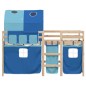 vidaXL Cama alta para niños con túnel madera pino azul 90x190 cm vidaXL Cama alta para niños con túnel madera pino azul 90x190 cm