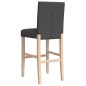 vidaXL Taburetes altos 2 uds madera maciza de caucho y tela vidaXL Taburetes altos 2 uds madera maciza de caucho y tela