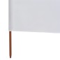 vidaXL Paravientos de playa de 3 paneles tela blanco arena 400x160 cm