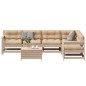 vidaXL Juego de muebles de jardín 7 pzas y cojines madera maciza pino vidaXL Juego de muebles de jardín 7 pzas y cojines madera maciza pino