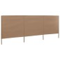 vidaXL Paravientos de playa de 3 paneles de tela 400x120 cm gris topo
