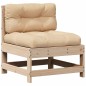 vidaXL Juego de muebles de jardín 7 pzas y cojines madera maciza pino vidaXL Juego de muebles de jardín 7 pzas y cojines madera maciza pino
