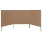 vidaXL Paravientos de playa de 3 paneles de tela 400x120 cm gris topo