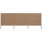 vidaXL Paravientos de playa de 3 paneles de tela 400x120 cm gris topo