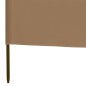 vidaXL Paravientos de playa de 3 paneles de tela 400x120 cm gris topo