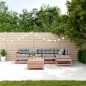 vidaXL Juego de muebles jardín 6 pzas y cojines madera abeto Douglas vidaXL Juego de muebles jardín 6 pzas y cojines madera abeto Douglas