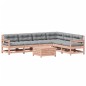vidaXL Juego de muebles jardín 7 pzas y cojines madera abeto Douglas