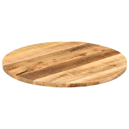 vidaXL Tablero de mesa redondo madera maciza mango rugosa Ø 90x3,8 cm