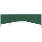 vidaXL Paravientos de playa de 5 paneles tela verde 600x80 cm vidaXL Paravientos de playa de 5 paneles tela verde 600x80 cm
