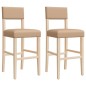 vidaXL Taburetes altos 2 uds madera maciza de caucho y cuero sintético vidaXL Taburetes altos 2 uds madera maciza de caucho y cuero sintético