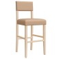 vidaXL Taburetes altos 2 uds madera maciza de caucho y cuero sintético vidaXL Taburetes altos 2 uds madera maciza de caucho y cuero sintético