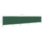 vidaXL Paravientos de playa de 5 paneles tela verde 600x80 cm vidaXL Paravientos de playa de 5 paneles tela verde 600x80 cm