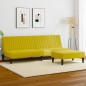 vidaXL Juego de sofás 2 piezas terciopelo amarillo