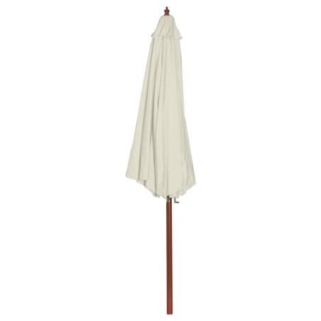 vidaXL Sombrilla blanca arena 300x258 cm