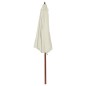 vidaXL Sombrilla blanca arena 300x258 cm