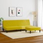 vidaXL Juego de sofás 2 piezas terciopelo amarillo