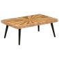vidaXL Mesa de centro de madera de mango maciza 90x55x36 cm vidaXL Mesa de centro de madera de mango maciza 90x55x36 cm
