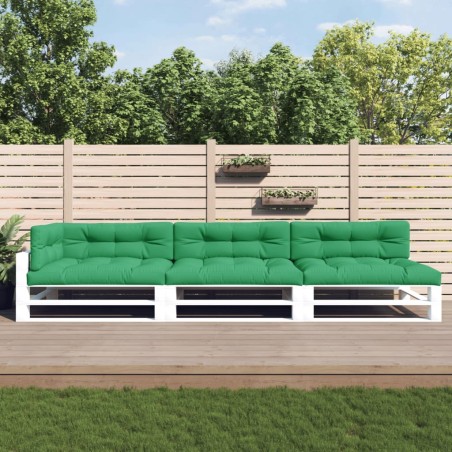 vidaXL Cojines para palés 7 piezas tela verde
