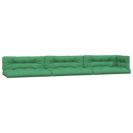 vidaXL Cojines para palés 7 piezas tela verde
