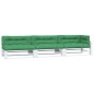 vidaXL Cojines para palés 7 piezas tela verde vidaXL Cojines para palés 7 piezas tela verde