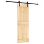vidaXL Puerta corredera con herrajes madera maciza de pino 70x210 cm vidaXL Puerta corredera con herrajes madera maciza de pino 70x210 cm
