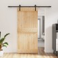 vidaXL Puerta corredera con herrajes madera maciza de pino 95x210 cm vidaXL Puerta corredera con herrajes madera maciza de pino 95x210 cm