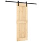 vidaXL Puerta corredera con herrajes madera maciza de pino 70x210 cm vidaXL Puerta corredera con herrajes madera maciza de pino 70x210 cm