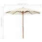 vidaXL Sombrilla blanca arena 300x258 cm