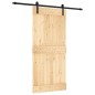 vidaXL Puerta corredera con herrajes madera maciza de pino 95x210 cm vidaXL Puerta corredera con herrajes madera maciza de pino 95x210 cm