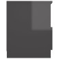 vidaXL Mesitas de noche 2 uds contrachapada gris brillante 40x40x50 cm vidaXL Mesitas de noche 2 uds contrachapada gris brillante 40x40x50 cm
