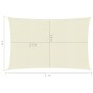vidaXL Toldo de vela crema HDPE 160 g/m² 2x3 m vidaXL Toldo de vela crema HDPE 160 g/m² 2x3 m
