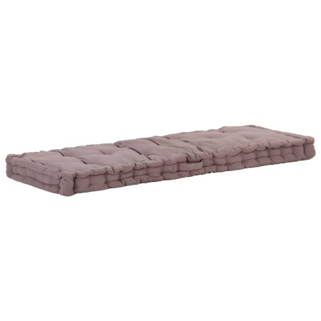 vidaXL Cojín para palés algodón gris taupe 120x40x7 cm 