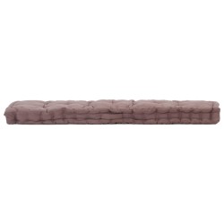 vidaXL Cojín para palés algodón gris taupe 120x40x7 cm 