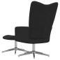 vidaXL Silla de relajación con reposapiés terciopelo negro vidaXL Silla de relajación con reposapiés terciopelo negro