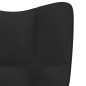 vidaXL Silla de relajación con reposapiés terciopelo negro vidaXL Silla de relajación con reposapiés terciopelo negro