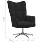 vidaXL Silla de relajación con reposapiés terciopelo negro vidaXL Silla de relajación con reposapiés terciopelo negro