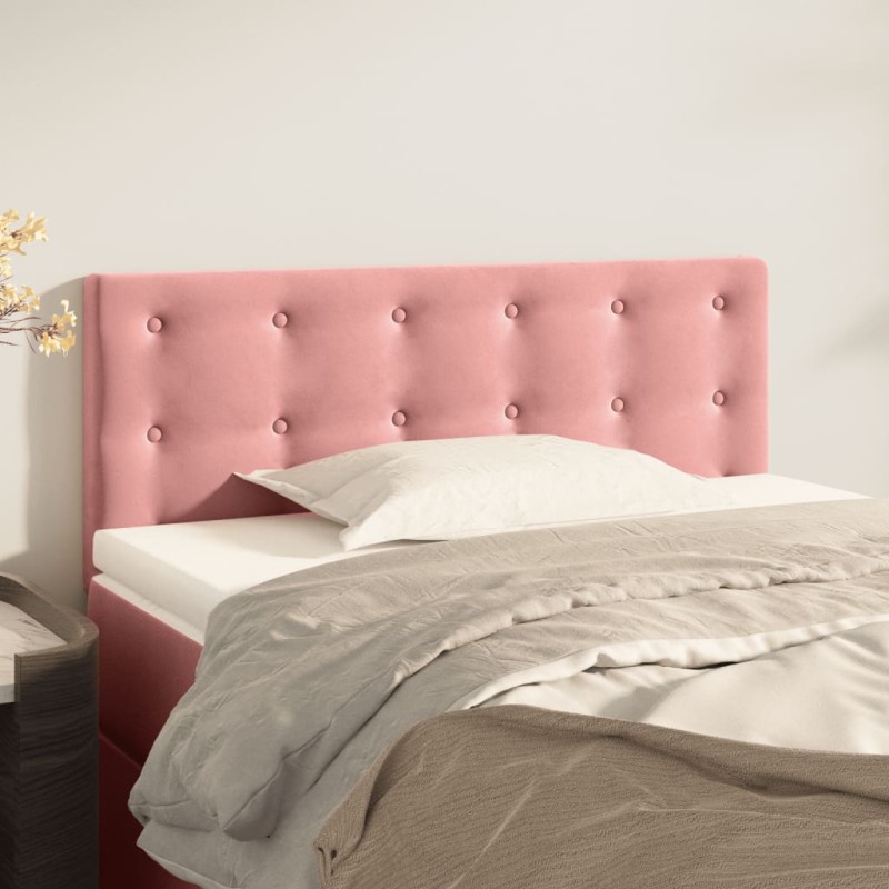 vidaXL Cabecero de terciopelo rosa 80x5x78/88 cm vidaXL Cabecero de terciopelo rosa 80x5x78/88 cm