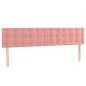 vidaXL Cabeceros 2 unidades de terciopelo rosa 80x5x78/88 cm