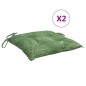 vidaXL Cojines para silla 2 uds tela estampado de hojas 40x40x7 cm vidaXL Cojines para silla 2 uds tela estampado de hojas 40x40x7 cm