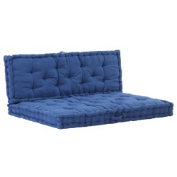 vidaXL Cojines para muebles de palés 2 unidades algodón azul claro