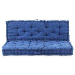 vidaXL Cojines para muebles de palés 2 unidades algodón azul claro