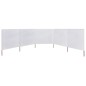 vidaXL Paravientos de 5 paneles tela blanco arena 600x120 cm
