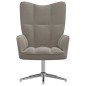 vidaXL Sillón de relax de terciopelo gris claro vidaXL Sillón de relax de terciopelo gris claro