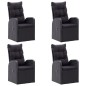 vidaXL Juego de comedor para jardín de 7 piezas negro vidaXL Juego de comedor para jardín de 7 piezas negro